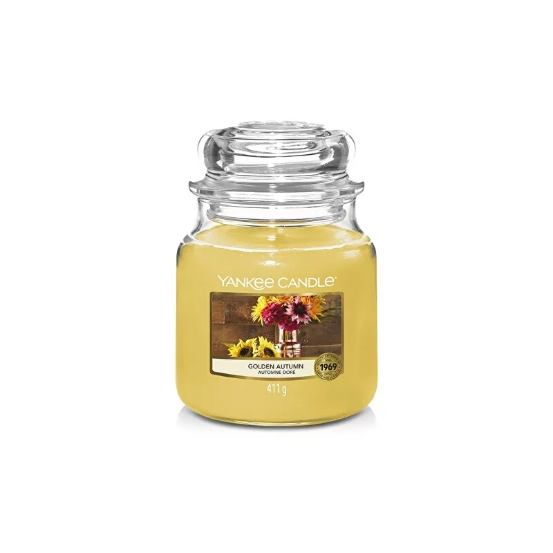 Aromatická svíčka Classic střední Golden Autumn Yankee Candle - 411 g