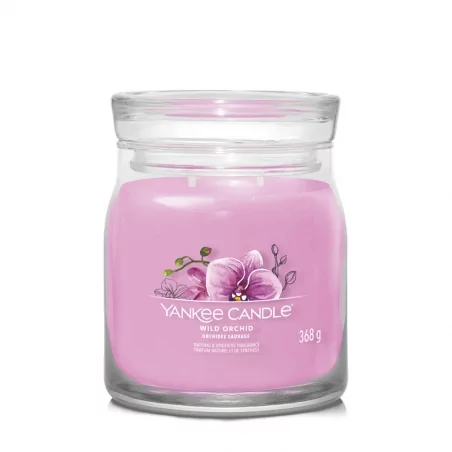 Aromatická svíčka Signature sklo střední Wild Orchid Yankee Candle - 368 g