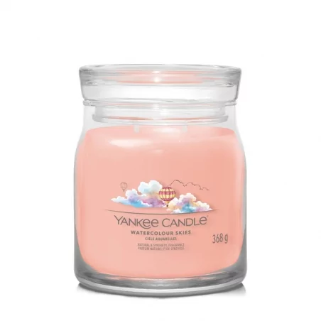 Aromatická svíčka Signature sklo střední Watercolour Skies Yankee Candle - 368 g