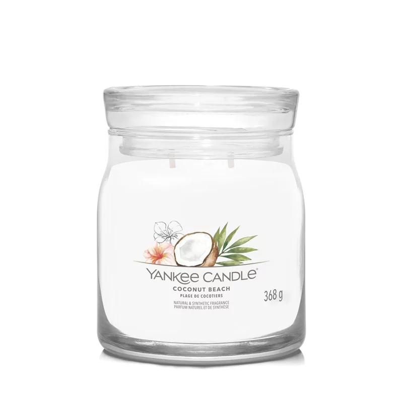 Aromatická svíčka Signature sklo střední Coconut Beach Yankee Candle - 368 g