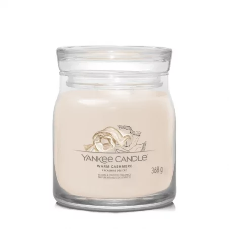 Aromatická svíčka Signature sklo střední Warm Cashmere Yankee Candle - 368 g