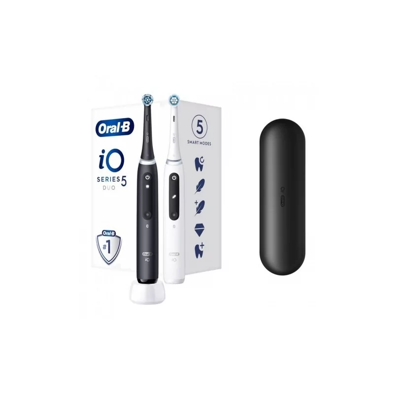 Elektrický zubní kartáček iO Series 5 Matt Black + Quite White Duo Pack Oral B