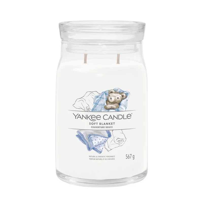 Aromatická svíčka Signature sklo velké Soft Blanket Yankee Candle - 567 g