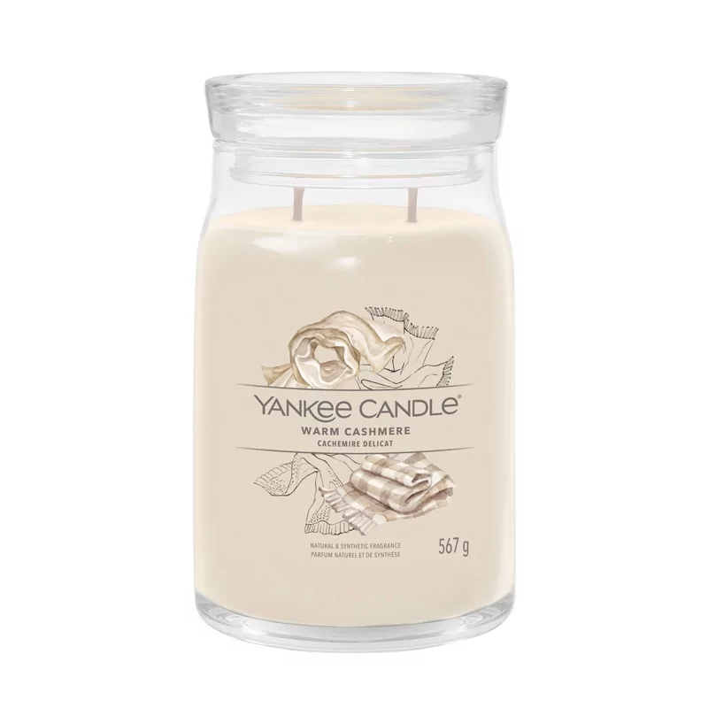 Aromatická svíčka Signature sklo velké Warm Cashmere Yankee Candle - 567 g