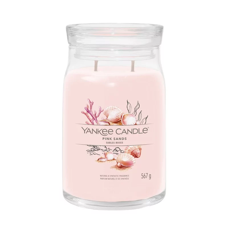 Aromatická svíčka Signature sklo velké Pink Sands Yankee Candle - 567 g