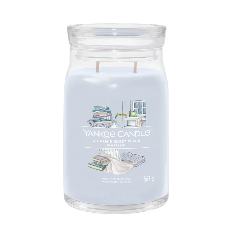 Aromatická svíčka Signature sklo velké A Calm & Quiet Place Yankee Candle - 567 g