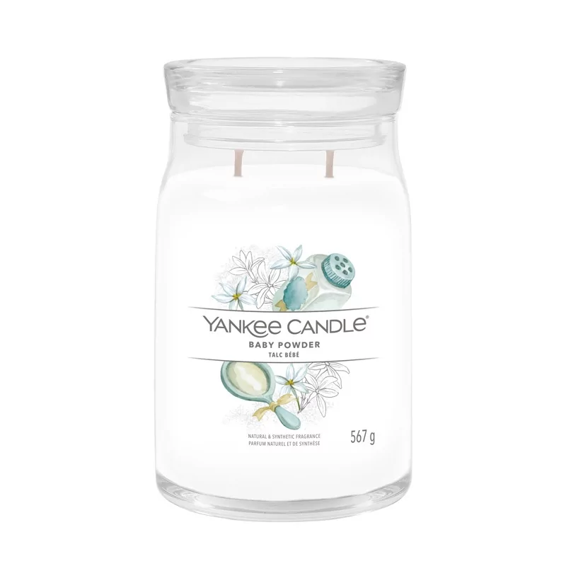 Aromatická svíčka Signature sklo velké Baby Powder Yankee Candle - 567 g