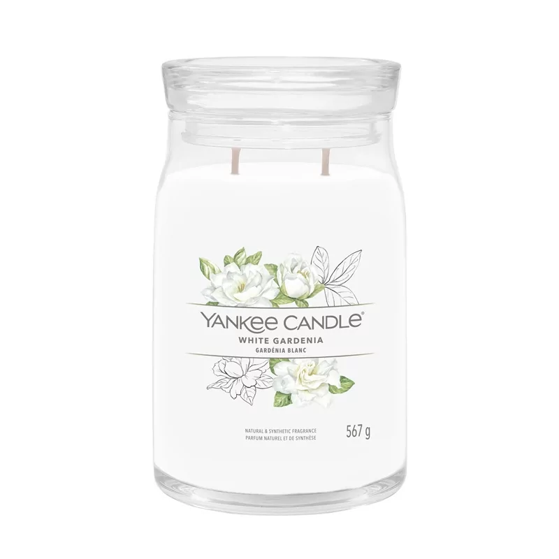 Aromatická svíčka Signature sklo velké White Gardenia Yankee Candle - 567 g