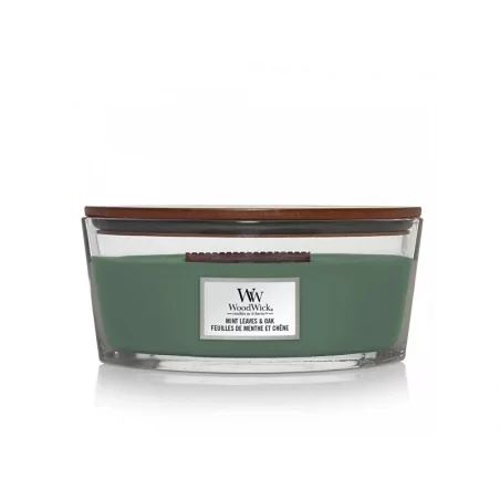 Vonná svíčka loď Mint Leaves & Oak WoodWick - 453,6 g