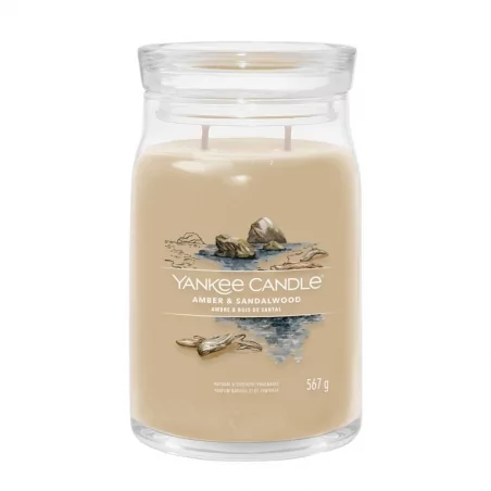 Aromatická svíčka Signature sklo velké Amber & Sandalwood Yankee Candle - 567 g