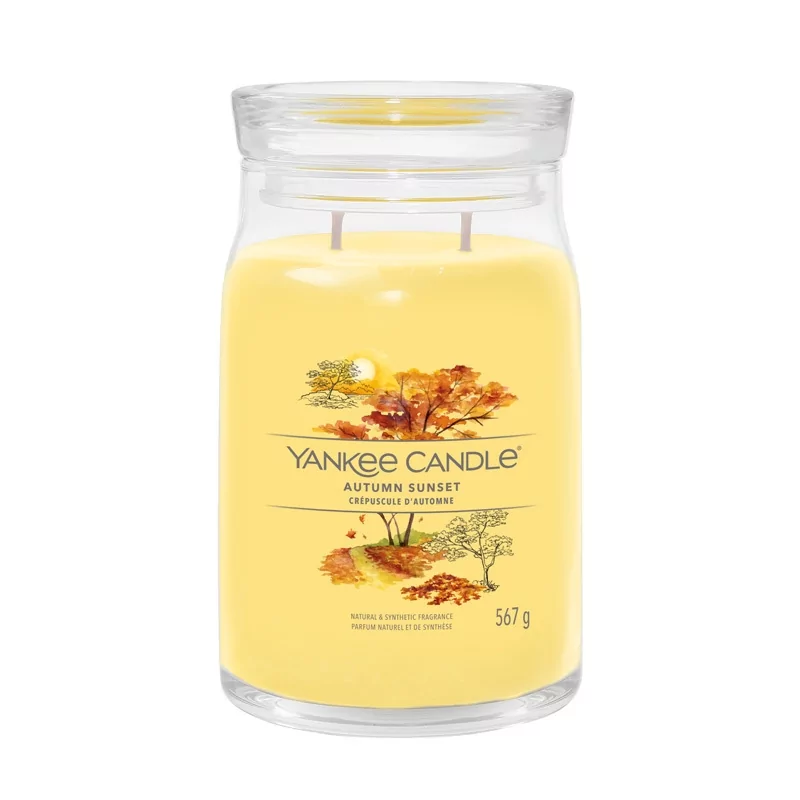 Aromatická svíčka Signature sklo velké Autumn Sunset Yankee Candle - 567 g