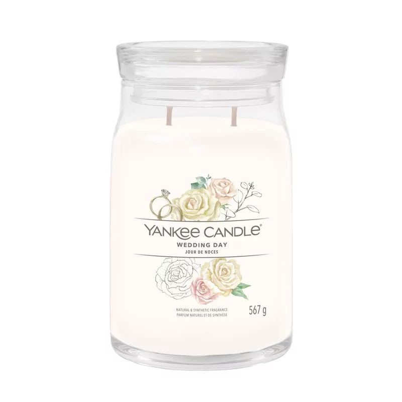 Aromatická svíčka Signature sklo velké Wedding Day Yankee Candle - 567 g