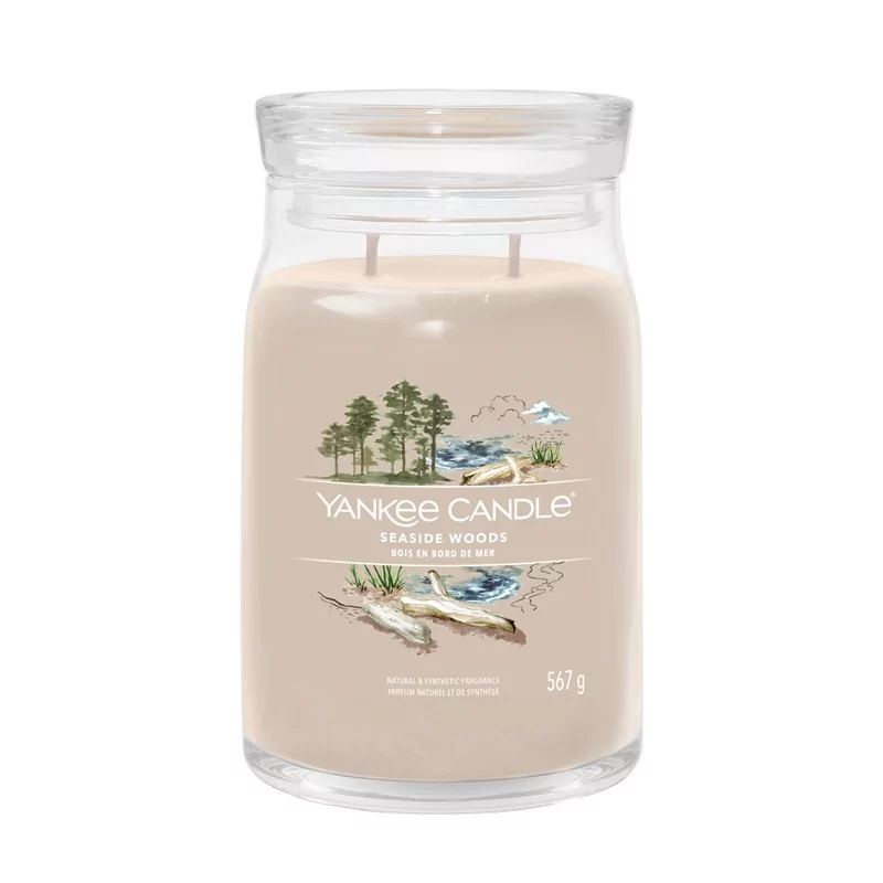 Aromatická svíčka Signature sklo velké Seaside Woods Yankee Candle - 567 g