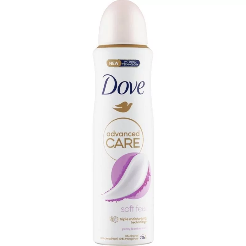 Antiperspirant ve spreji Advanced Care Soft Feel Peony & Amber (Anti-Perspirant) Dove - 150 ml