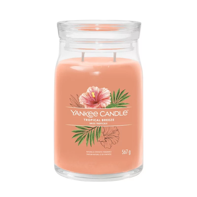 Aromatická svíčka Signature sklo velké Tropical Breeze Yankee Candle - 567 g