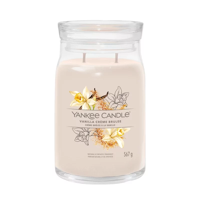 Aromatická svíčka Signature sklo velké Vanilla Creme Brulée Yankee Candle - 567 g