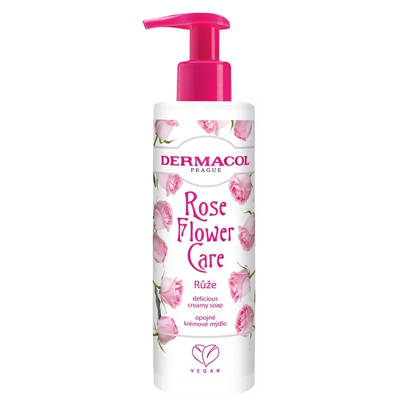 Opojné krémové mýdlo na ruce Růže Flower Care (Delicious Creamy Soap) Dermacol - 250 ml