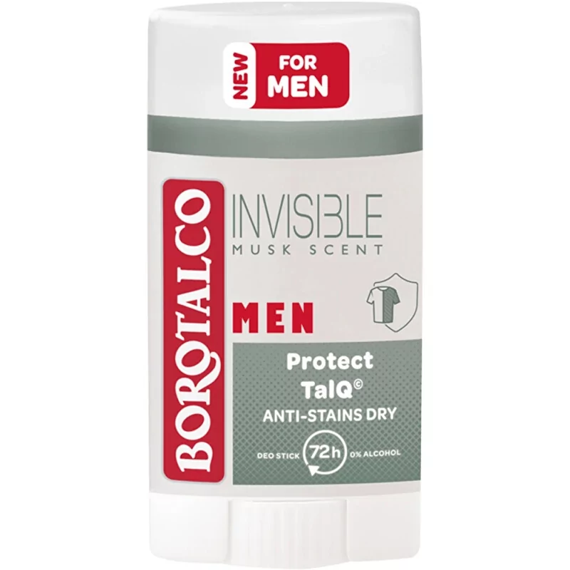 Tuhý deodorant Men Invisible Dry (Deo Stick) Borotalco - 40 ml