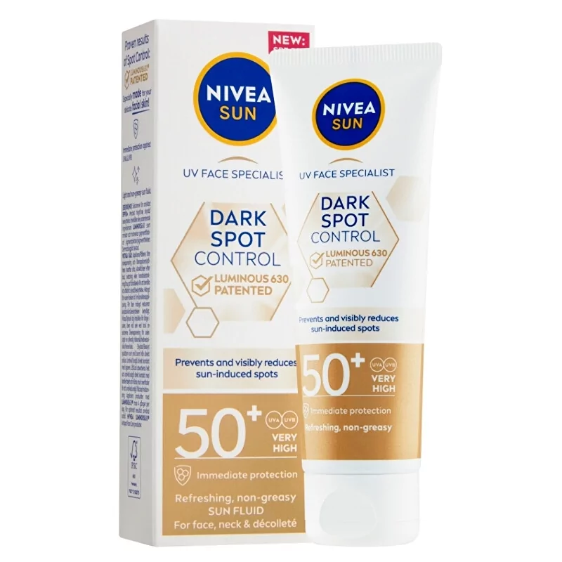 Pleťový krém na opalování OF 50+ Sun Dark Spot Control Luminous 630 (Sun Fluid) Nivea - 40 ml