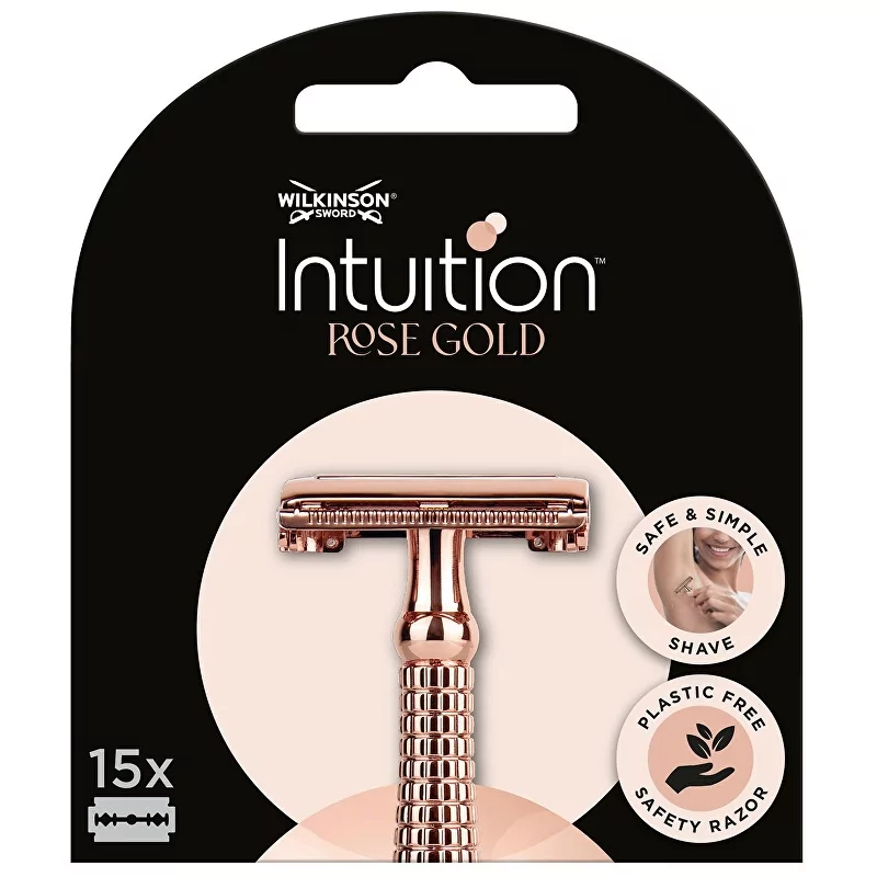 Náhradní žiletky Intuition Double Edge Rose Gold (Blades) Wilkinson Sword - 15 ks