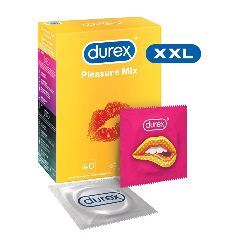 Kondomy Pleasure MIX Durex - 40 ks