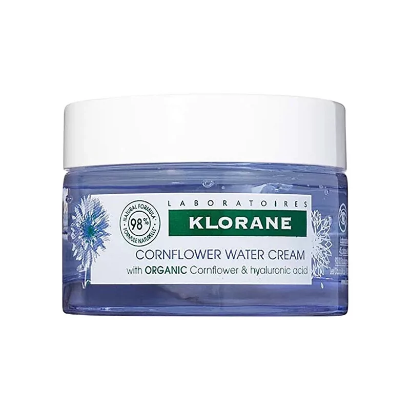 Hydratační krém na obličej s BIO chrpou (Cornflower Water Cream) Klorane - 50 ml