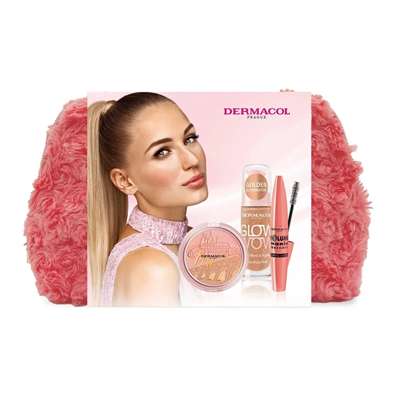 Dárková sada dekorativní kosmetiky Volume Mania and Glow Wow Dermacol