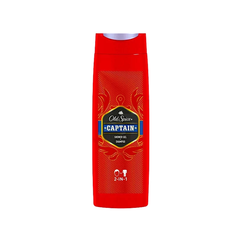 Sprchový gel 2 v 1 Captain (Shower Gel + Shampoo) Old Spice - 400 ml