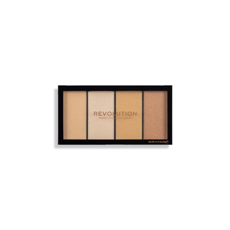 Paletka rozjasňovačů Revolution Re-Loaded (Highlighter Palette) odstín Lustre Lights Warm Revolution - 4 x 5 g