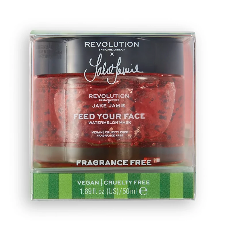 Hydratační a vyživující maska na obličej vodní meloun x Jake Jamie (Watermelon Hydrating Face Mask) Revolution Skincare - 50 ml