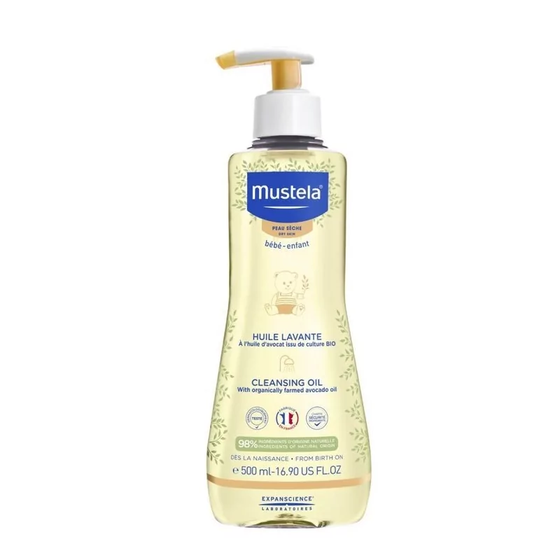 Dětský sprchový a koupelový olej pro suchou pokožku (Cleansing Oil) Mustela - 500 ml