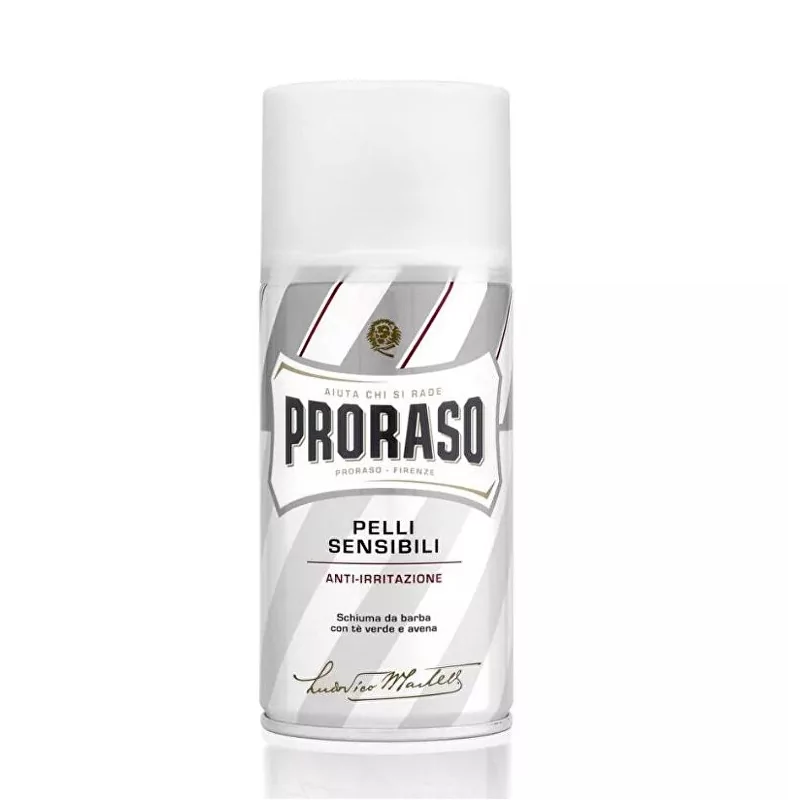 Cestovní pěna na holení pro citlivou pokožku White Zelený čaj (Shaving Foam) 50 ml Proraso - 50 ml