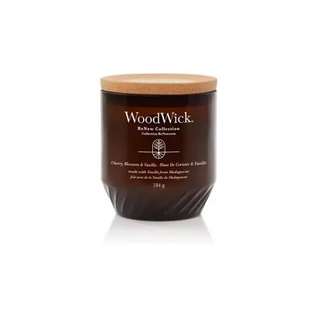 Vonná svíčka ReNew sklo střední Cherry Blossom & Vanilla WoodWick - 184 g