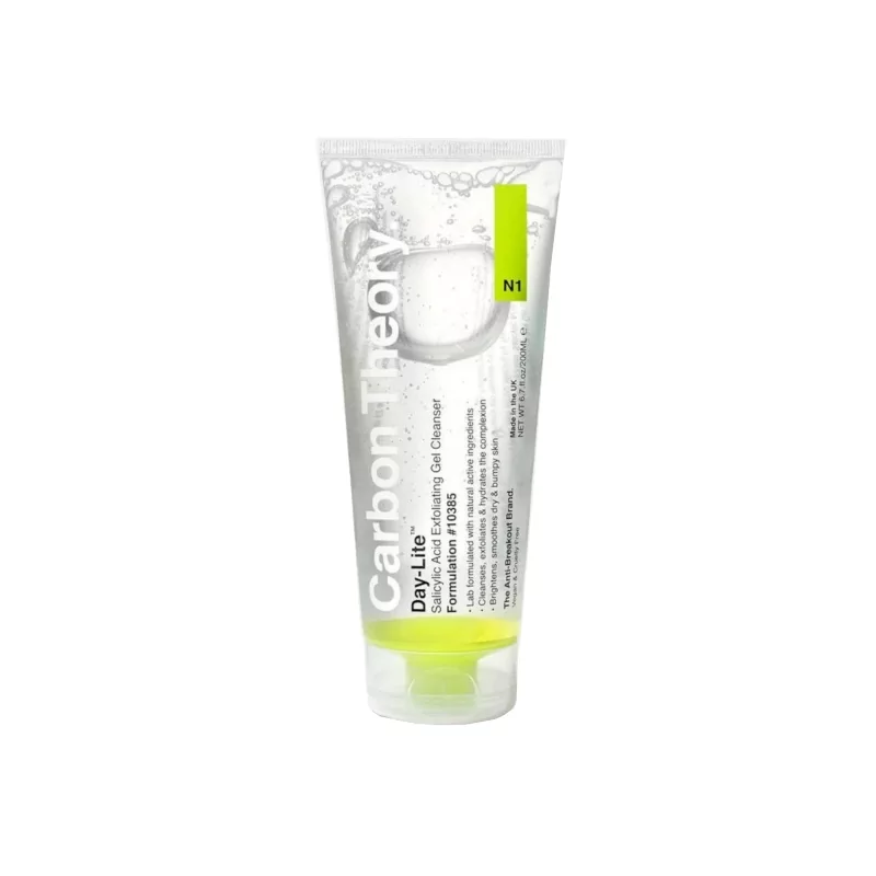 Pleťový exfoliační čisticí gel Day-Lite Salicylic Acid (Exfoliating Gel Cleanser) Carbon Theory - 200 ml