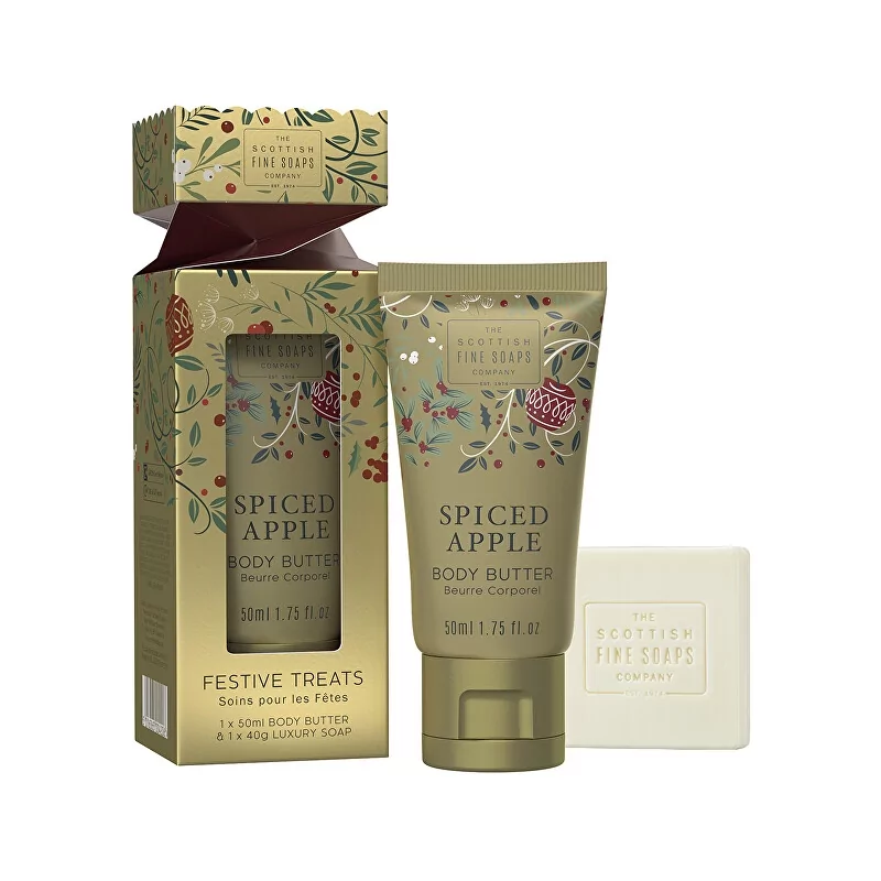 Dárková sada mini péče o tělo Festive Treats Jablko & Koření Scottish Fine Soaps