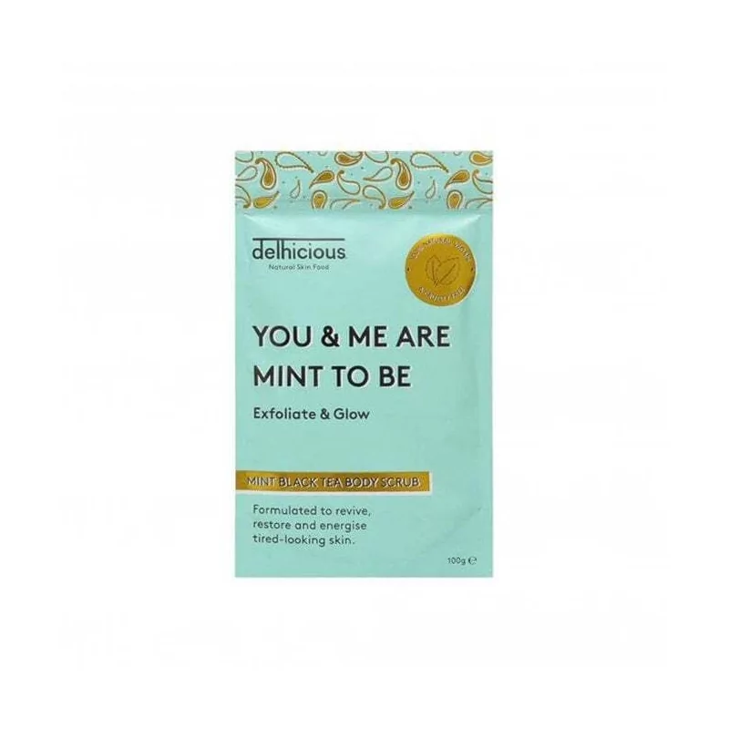 Tělový peeling You & Me Are Mint To Be (Mint Black Tea Body Scrub) Delhicious - 100 g