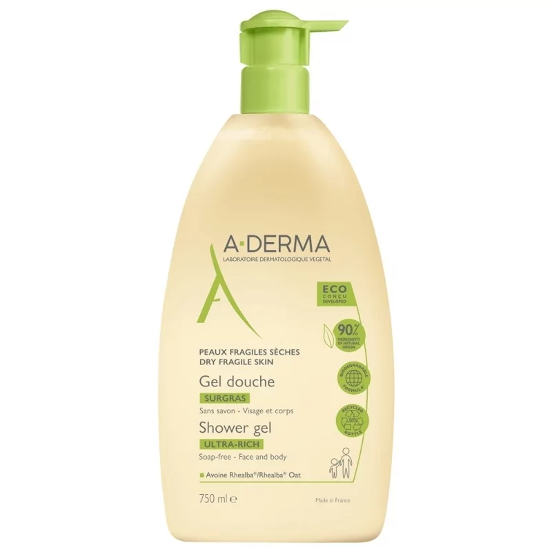 Sprchový gel (Ultra-Rich Shower Gel) A-DERMA - 750 ml