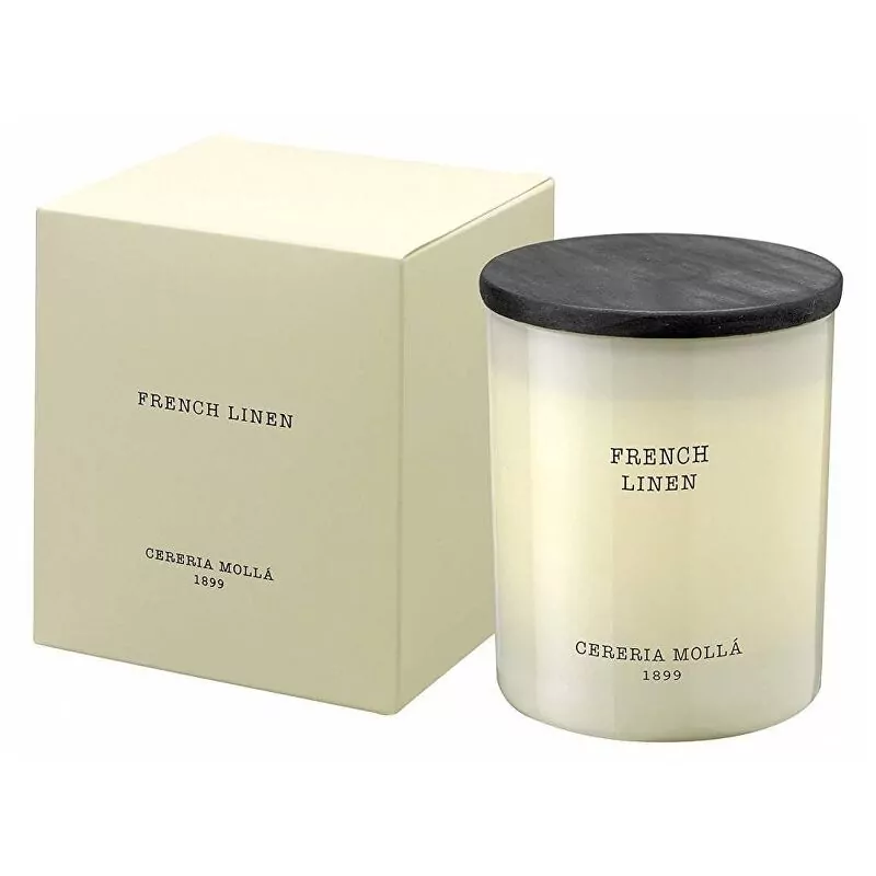 Vonná svíčka krémová French Linen (Candle) Cereria Mollá - 230 g