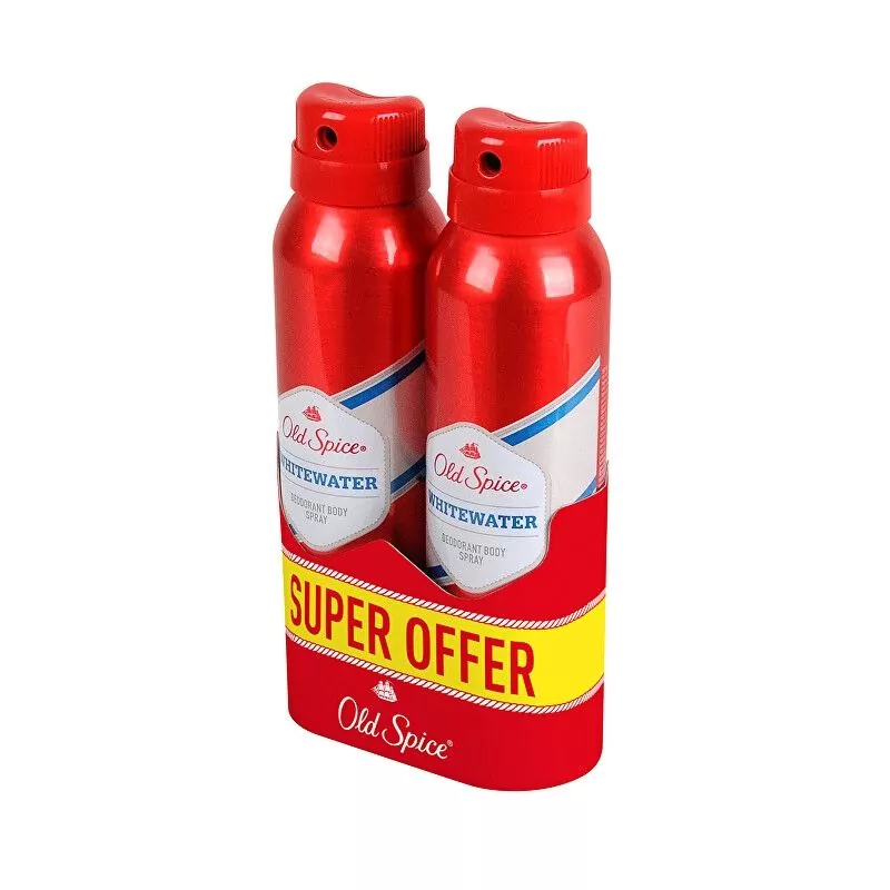 Deodorant ve spreji Whitewater Duo Old Spice - 2 x 150 ml