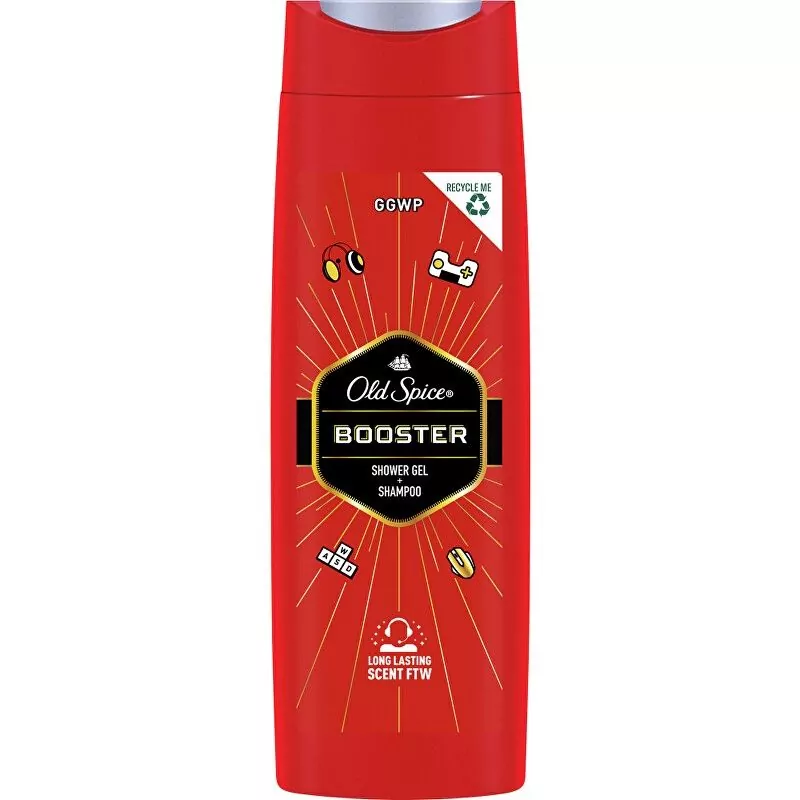 Sprchový gel na tělo i vlasy Booster (Shower Gel + Shampoo) Old Spice - 400 ml