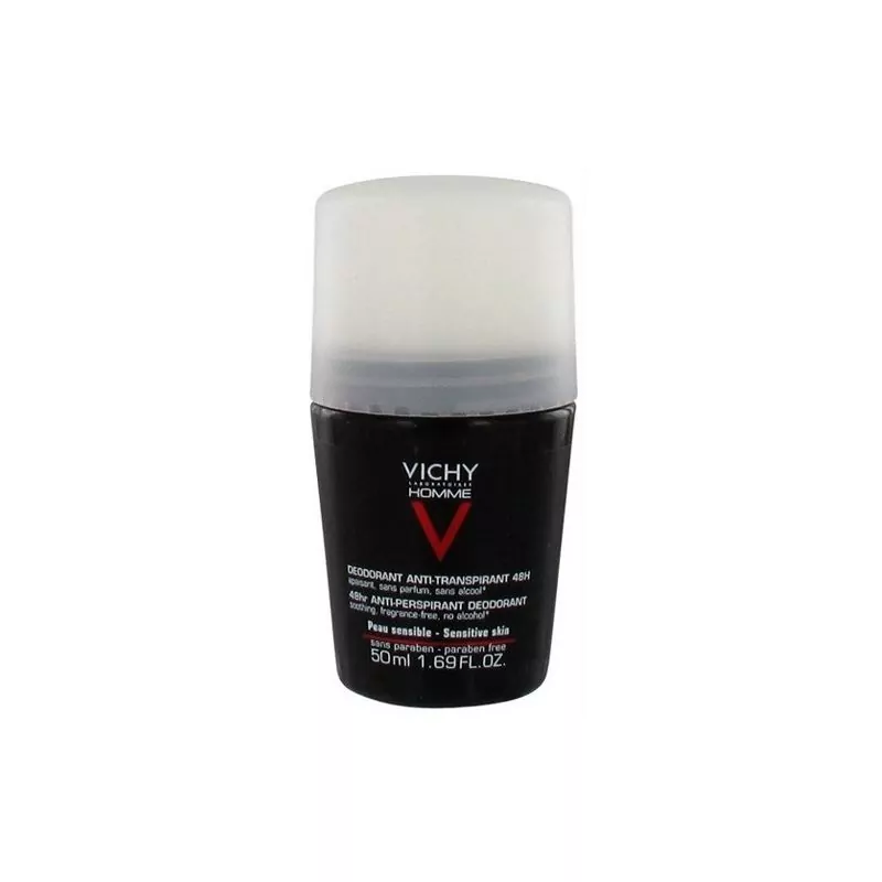 Deodorant pro citlivou pokožku Homme 48H Deo roll-on (Anti-Transpirant Extra Sensitive) Vichy - 50 ml