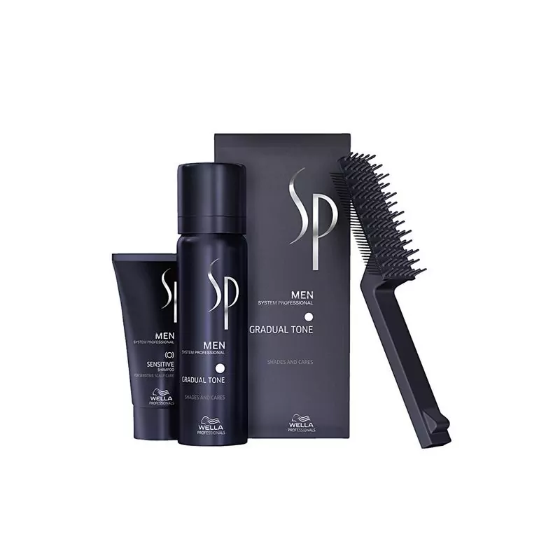 Tónovací pěna na vlasy pro muže 60 ml + šampon na vlasy 30 ml SP Men (Gradual Tone) Wella Professionals / Odstín: hnědá