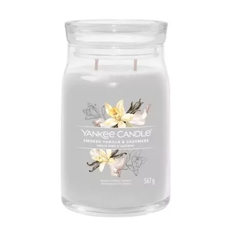 Aromatická svíčka Signature sklo velké Smoked Vanilla & Cashmere Yankee Candle - 567 g