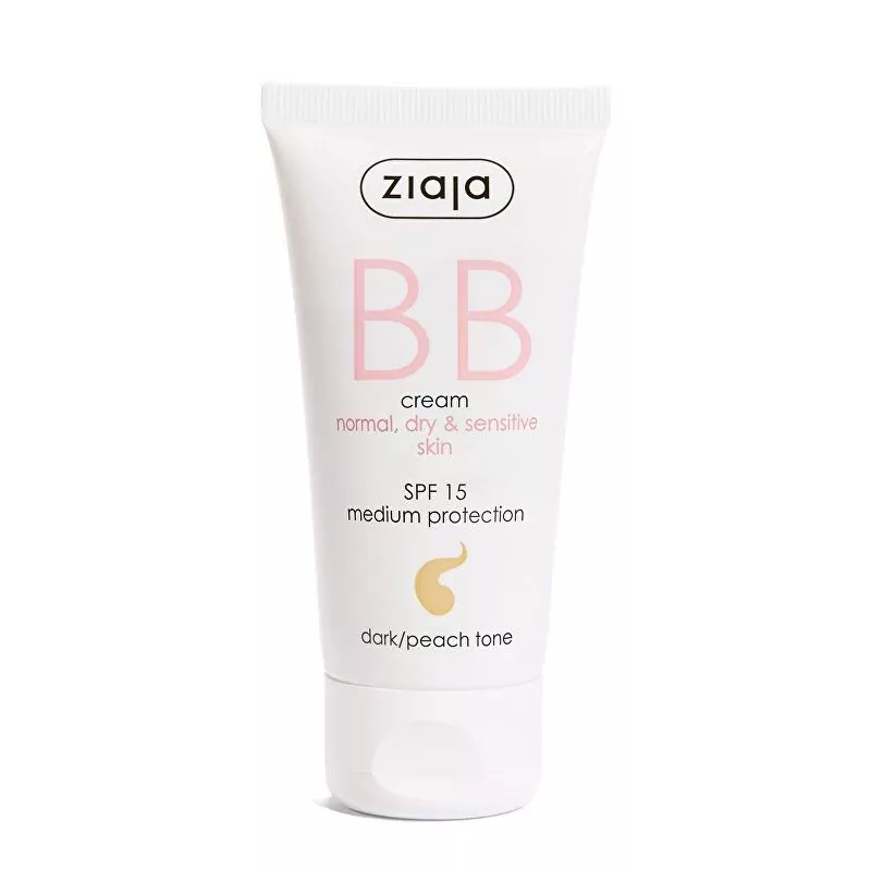 BB krém pro normální, suchou a citlivou pleť SPF 15 Dark/Peach Tone (BB Cream) Ziaja - 50 ml