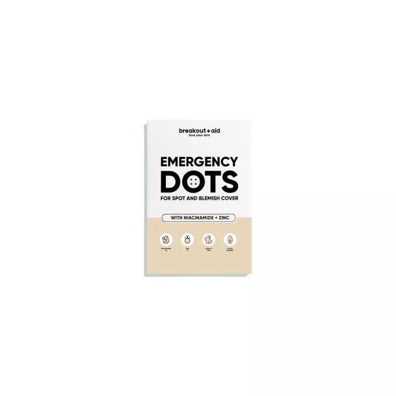 Náplasti na akné s niacinamidem a zinkem Emergency Dots Breakout+aid - 72 ks