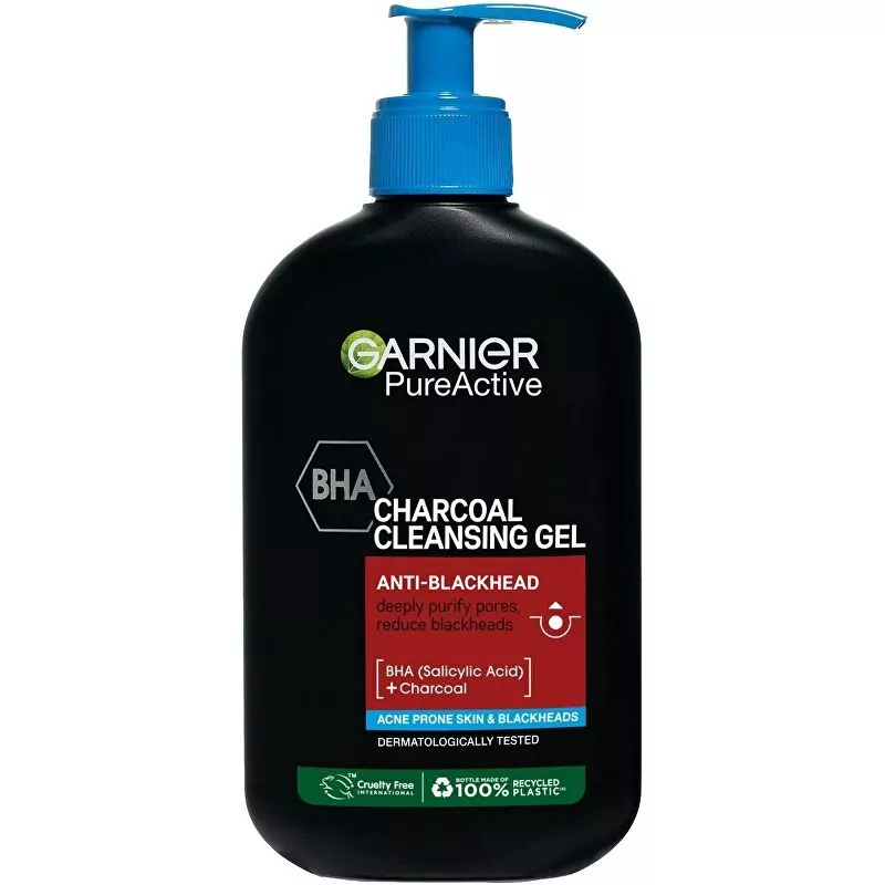 Čisticí gel proti černým tečkám (Charcoal Cleansing Gel) Garnier - 250 ml