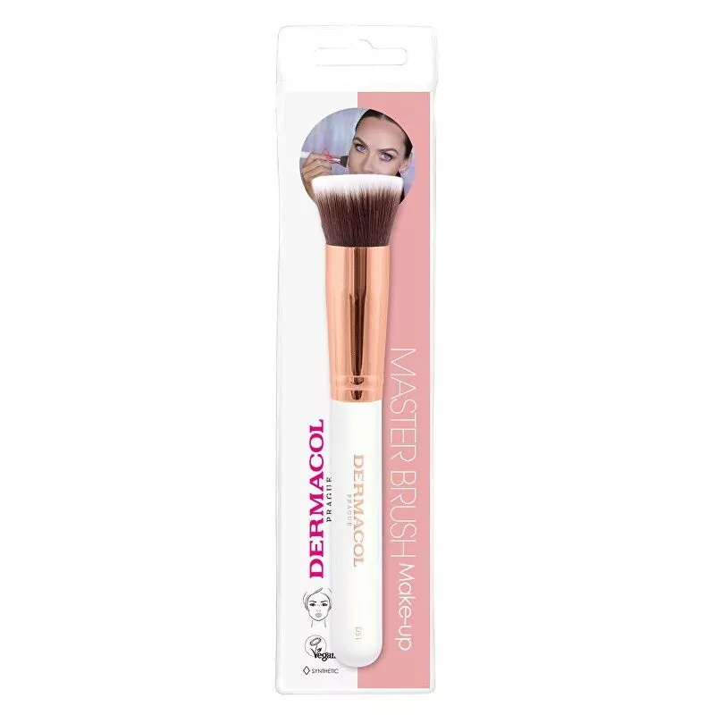 Kosmetický štětec na make-up s pouzdrem Rose Gold D51 Dermacol