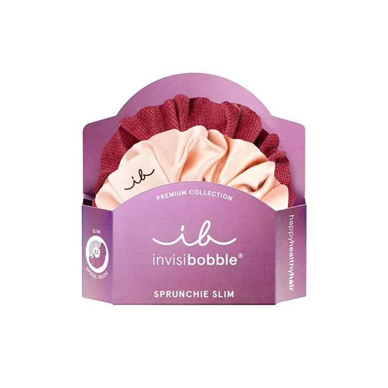 Gumička do vlasů Sprunchie Slim Premium You Make me Blush Invisibobble - 2 ks