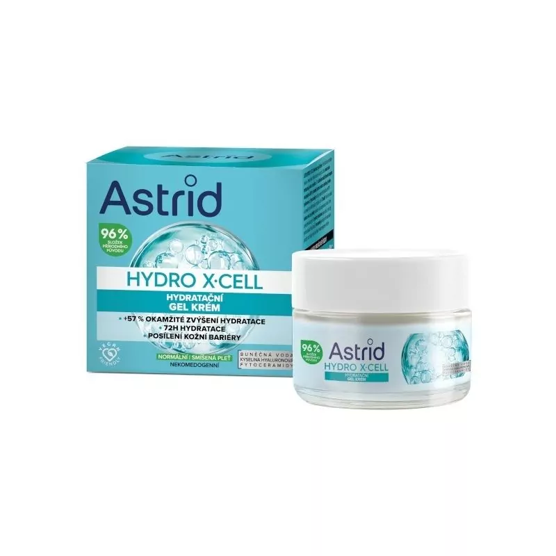 Hydratační gel krém pro normální až smíšenou pleť Hydro X-Cell Astrid - 50 ml