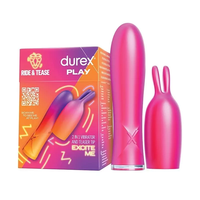 Vibrátor 2v1 se stimulační špičkou Play Durex